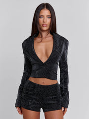 CELENE SHORTS BLACK SPARKLE