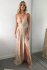 Scarlett Dress - Gold Glitter