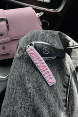 Rowan Keychain - Grey/Pink