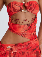 LOWEN MINI DRESS SCARLET MIRAGE