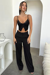 Alaric High Rise Pants - Black