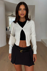 Koa V-Neck Long Sleeve Top - Cream