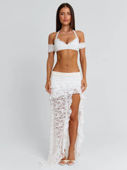 RIVANA MAXI SKIRT WHITE