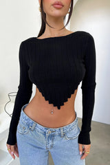 Reeva Long Sleeve Knit - Black