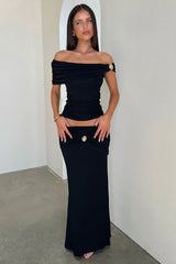 Malika Off-Shoulder Top - Black