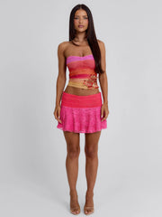 HALLIE MINI SKIRT PINK