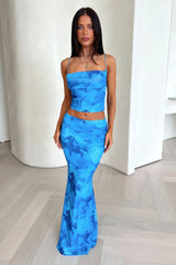 Ryleigh Crop - Blue Floral