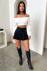 Tuesday Cropped Knit - White