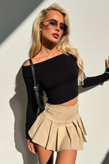 Monty Off Shoulder Long Sleeve Knit - Black