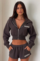 Series 10 Cropped Jacket - Charcoal