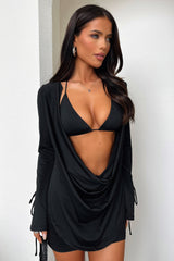 Cardi Mini Skirt - Black