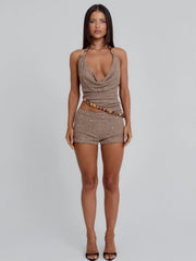 OMYA PLAYSUIT TAN