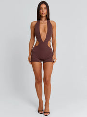 PAISLEI PLAYSUIT BROWN