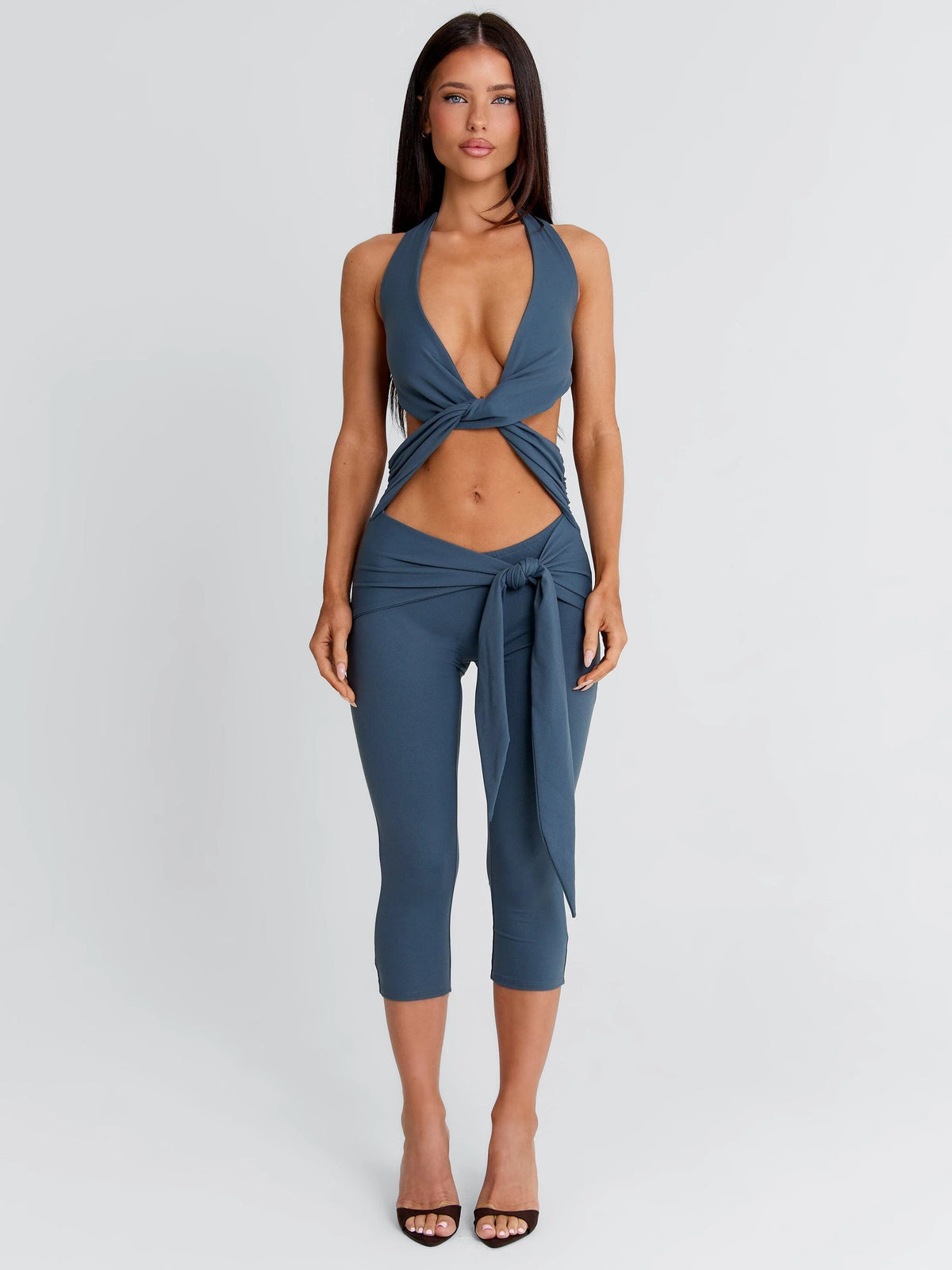 EUGENIA CAPRI JUMPSUIT SLATE