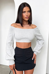 Tuesday Cropped Knit - Grey