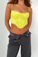 Marko Lace Corset - Lime