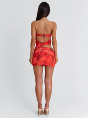 LOWEN MINI DRESS SCARLET MIRAGE