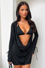 Cardi Mini Skirt  - Black