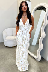 Naf V-Neck Maxi Dress - Yellow Floral