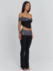 EMIL PANT BLACK POLKA DOT