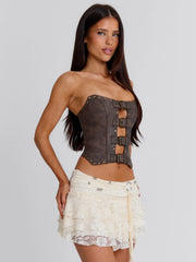 BRIELLIE MINI SKIRT IVORY