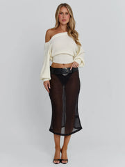 VELANA MIDI SKIRT BLACK