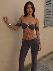ZARII PANTS GUNMETAL