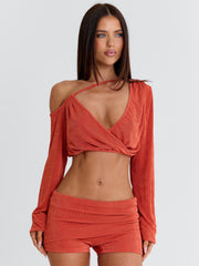 BRIELA SHORTS RUST