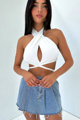 Jena Crop  - White