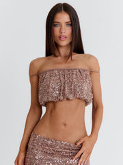 PATIENCE CROP TOP TAUPE
