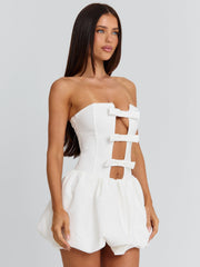 ATHENIA MINI DRESS WHITE