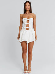 ATHENIA MINI DRESS WHITE