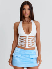 ARLO MINI SKIRT BLUE