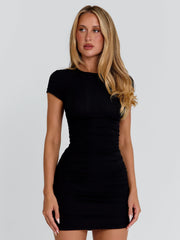 GLOWEN MINI DRESS BLACK