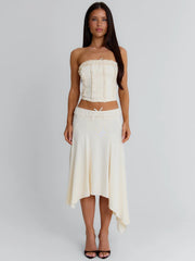 VAL MIDI SKIRT CREAM
