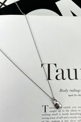 TSF Lock Necklace - 18K White Gold Plated