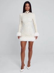 OMEYA MINI DRESS WHITE